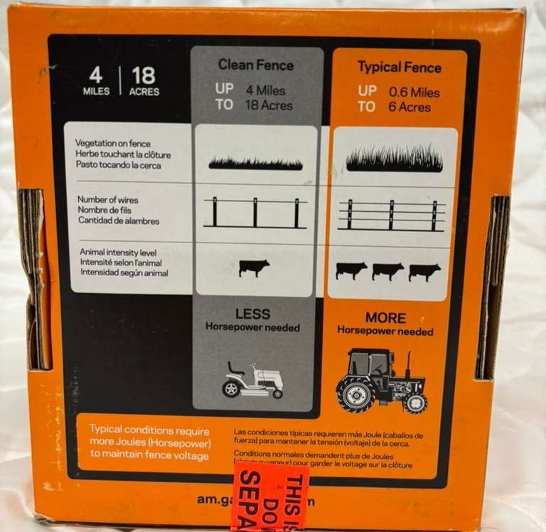 Gallagher S12 Solar Electric Fence Charger Solar Lithium Technology