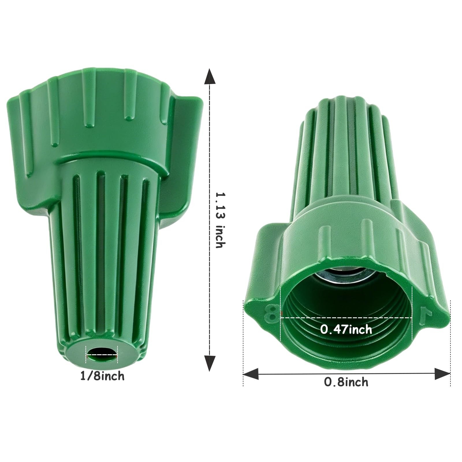 P99 Green Wire Nuts 600Pcs for 14-10 AWG, UL 467 Listed Twist-On Ground Wire …