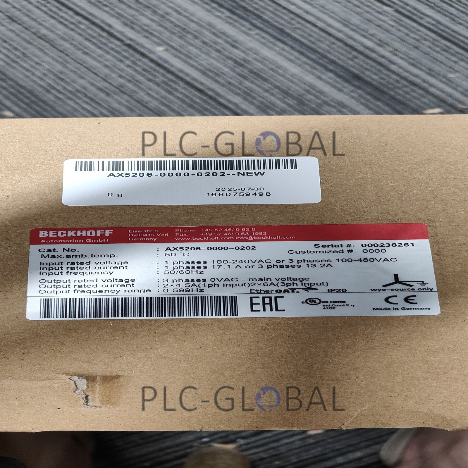 1PC New Beckhoff AX5206-0000-0202 With Warranty Free Tax