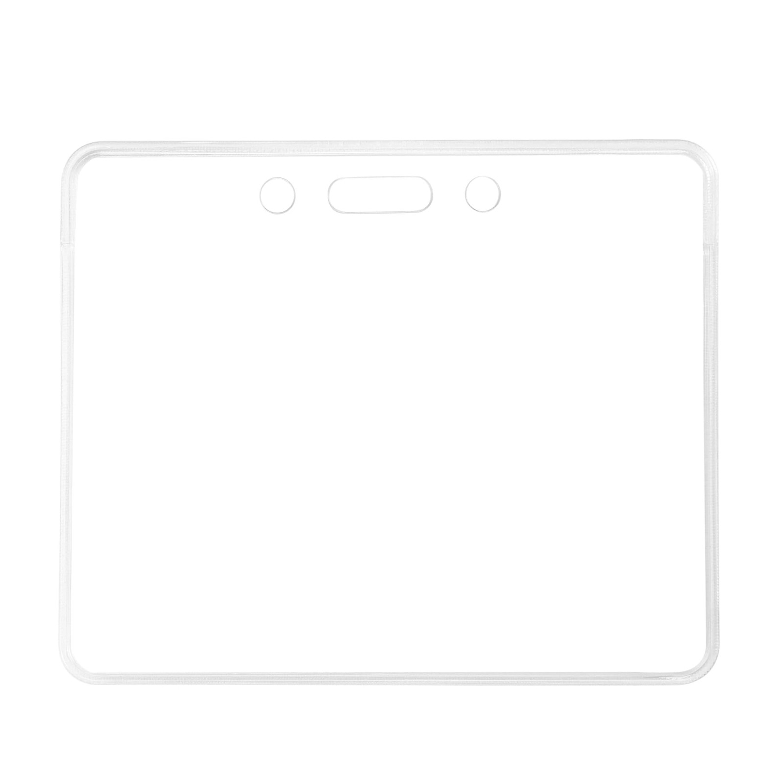 Amazon Basics Horizontal Clear Plastic ID Badge 50 Count (Pack Of 1),
