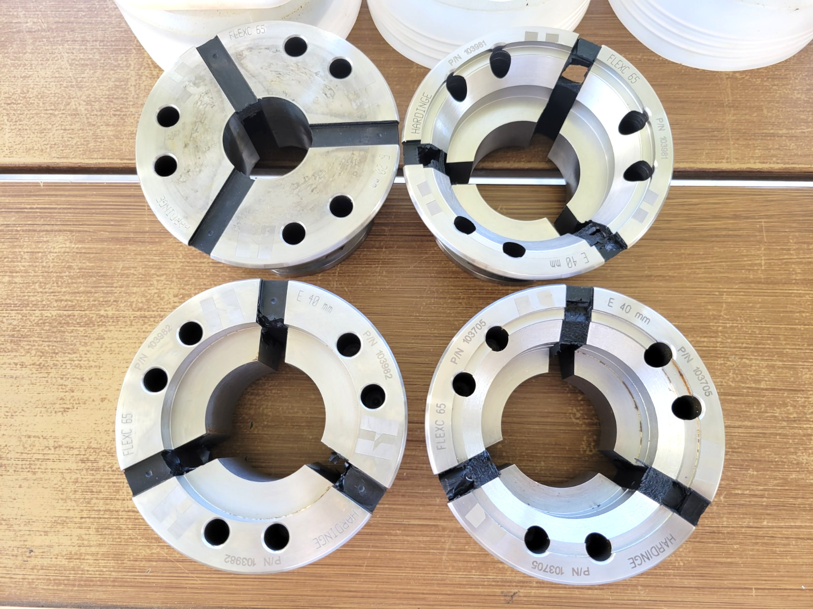 HARDINGE FLEXC 65 HEAD EMERGENCY CHANGE COLLETS (4) PCS.