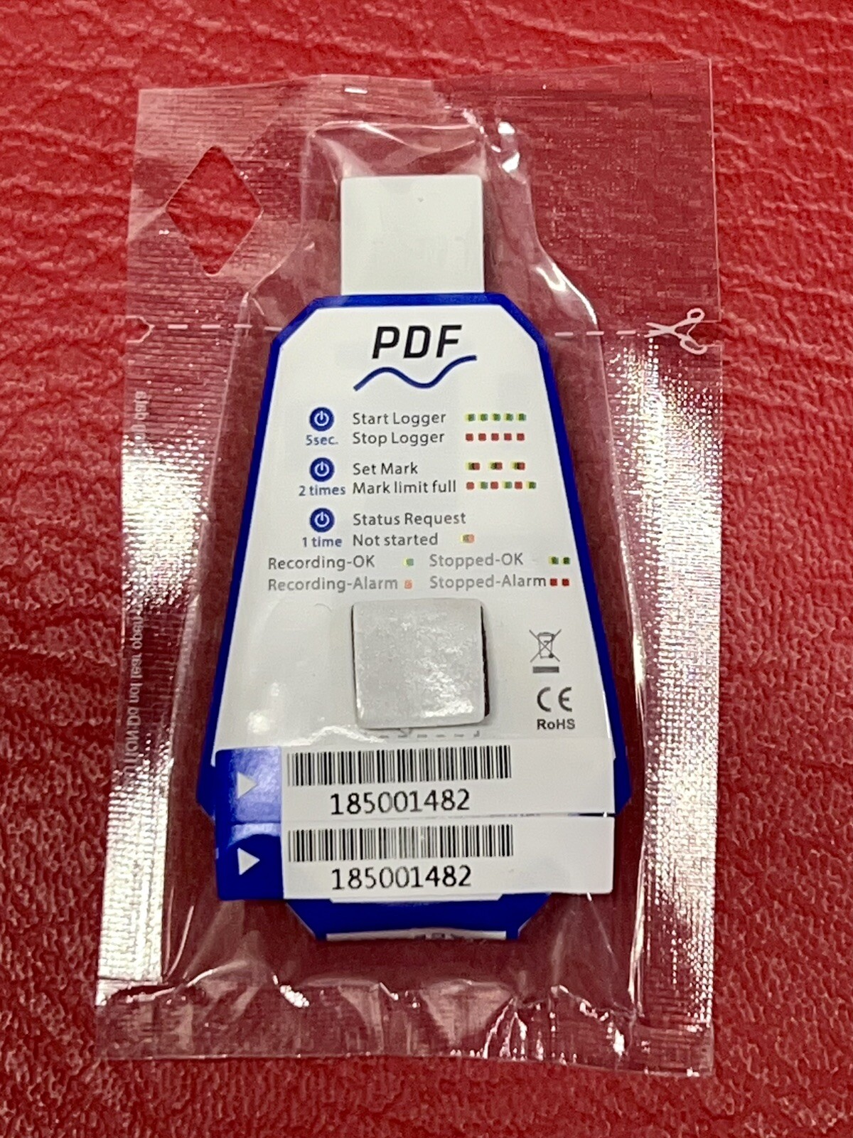 Traceable 6473 Single-Use Data Logging Thermometer, 3 min/30 days, 12-14°C, 40pk