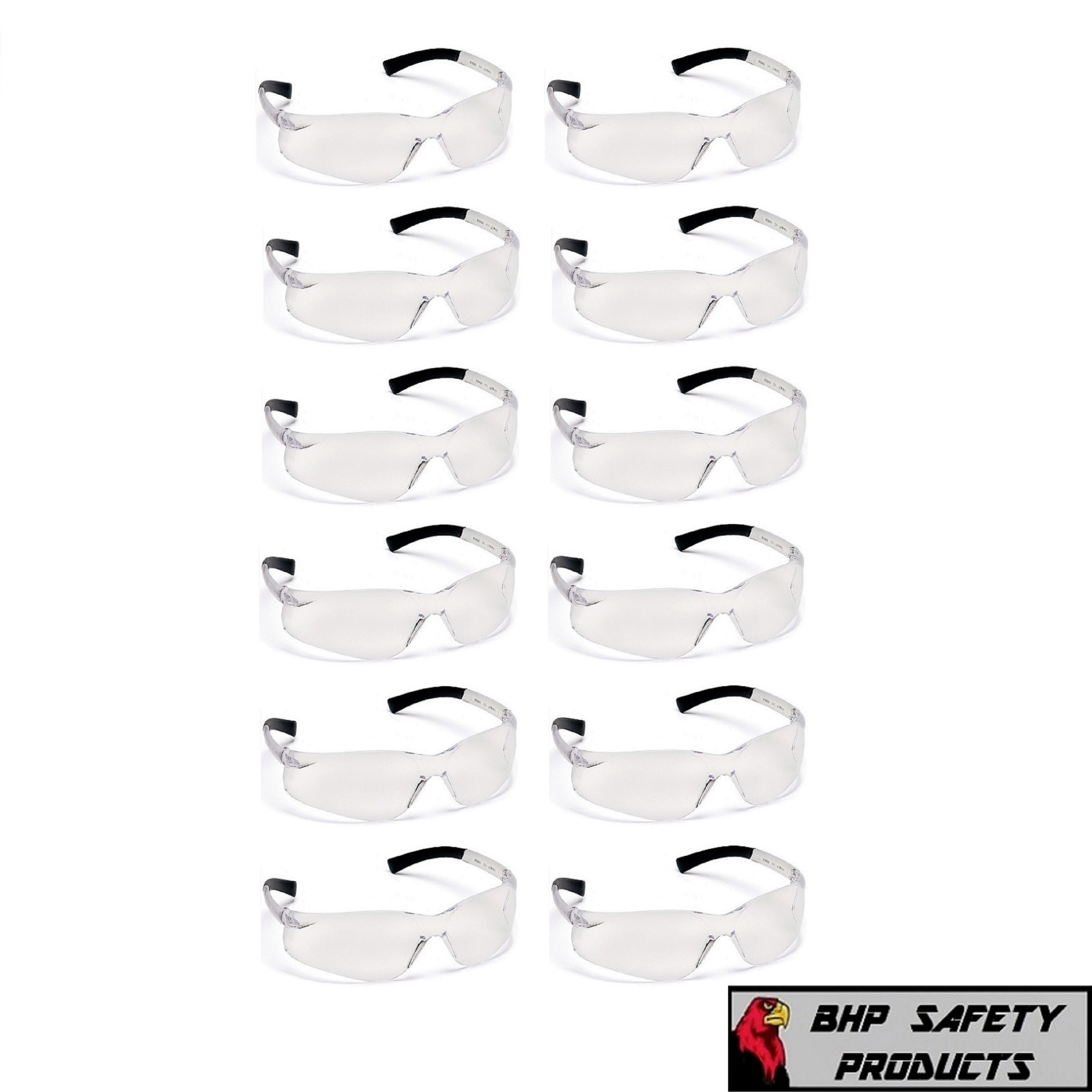 PYRAMEX MINI ZTEK SMALL SIZE SAFETY GLASSES CLEAR WOMENS KIDS S2510SN (12 PAIR)