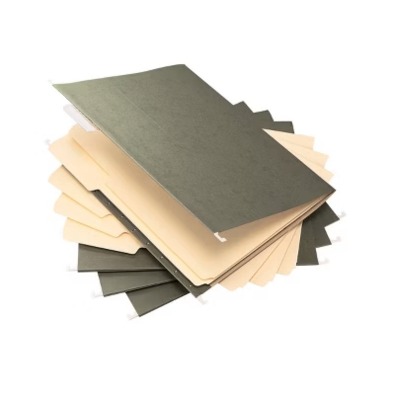 Hanging File Folders Letter Size: Paperboard Core,100 Sheet Capacity, 20 Pack