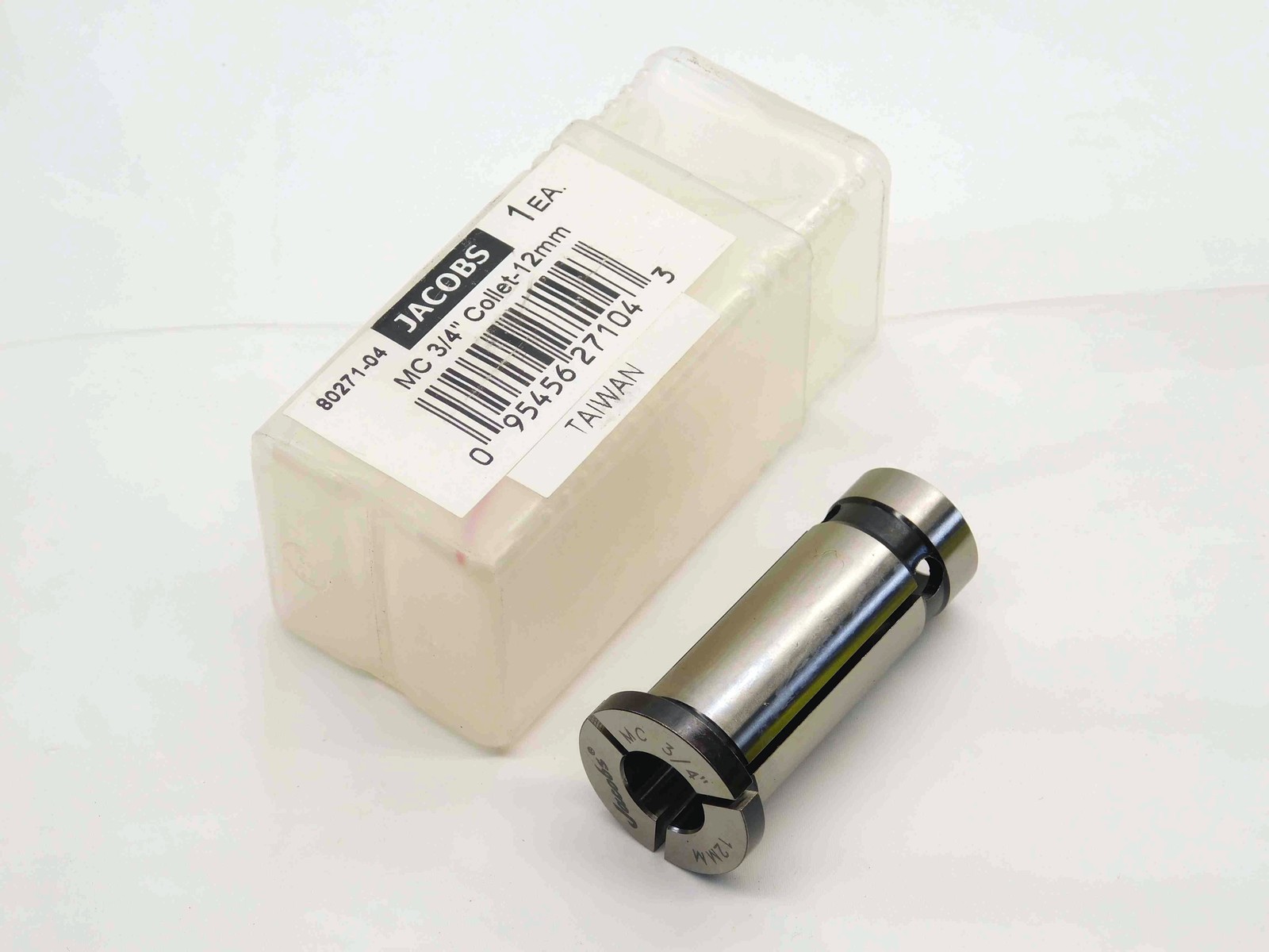 NEW JACOBS 3/4″ O.D. STRAIGHT COLLET 80271-04 SIZE 12mm .75 12.0 mm MC SLEEVE