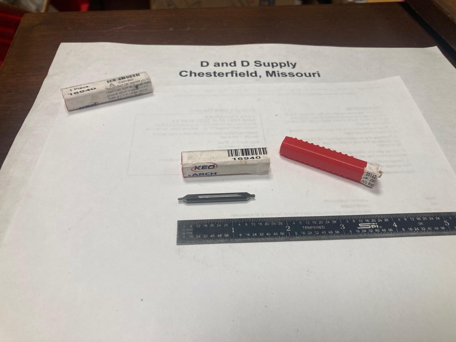 KEO 16940, 60°, 4.0mm Body, Carbide, Combined Drill & Countersink, 38 mm OAL