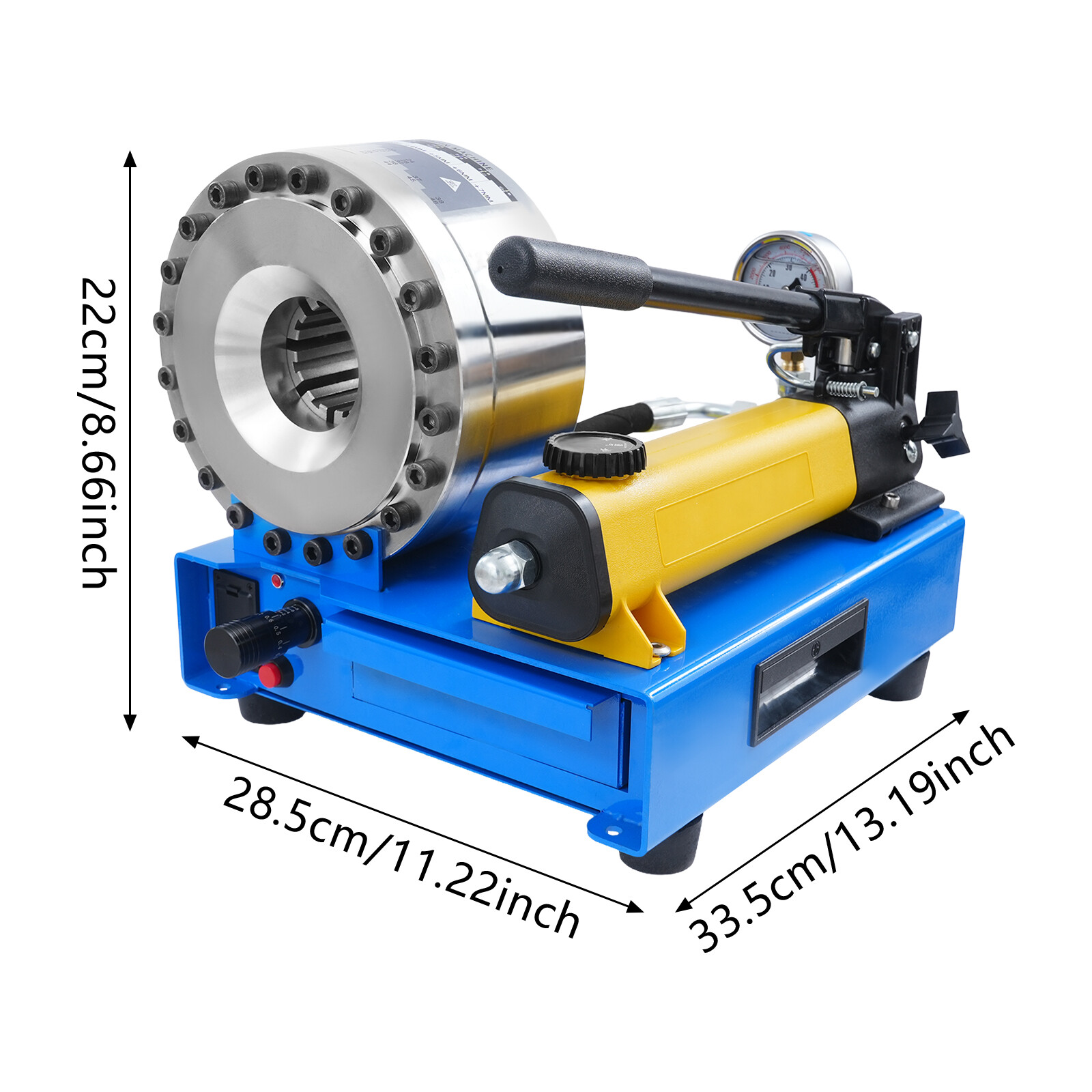 Manual Hydraulic Hose Crimper Pipe Clamping Machine With 8 Sets Dies 10mm-31mm