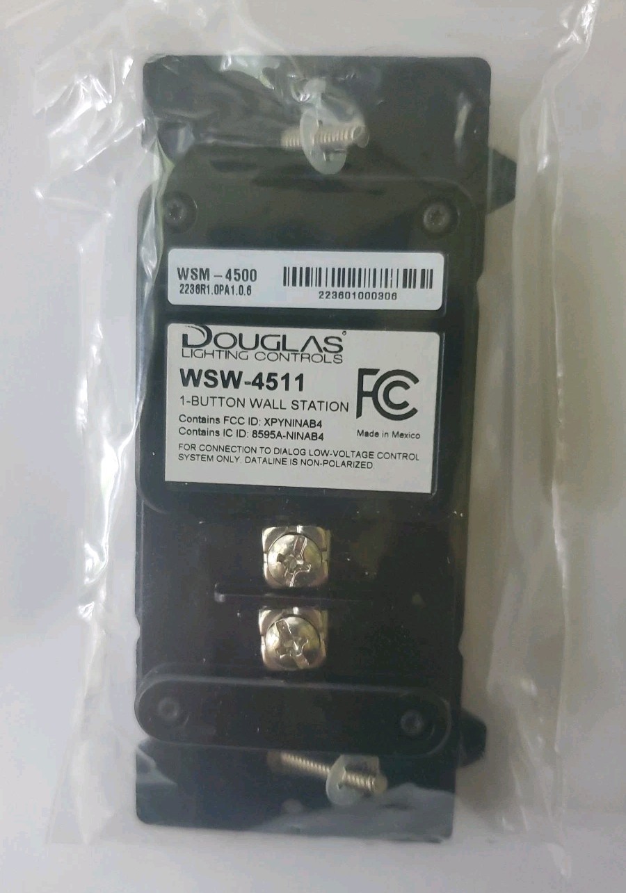 Douglas Lighting Controls WSW-4511-W0C 4000 Series 1-Button Wall White Switch