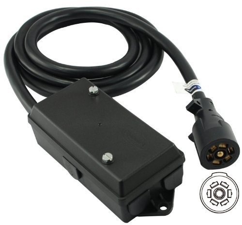 Conntek 7 Way Plug Inline Trailer Cord with 7 Gang Junction Box 6-Feet