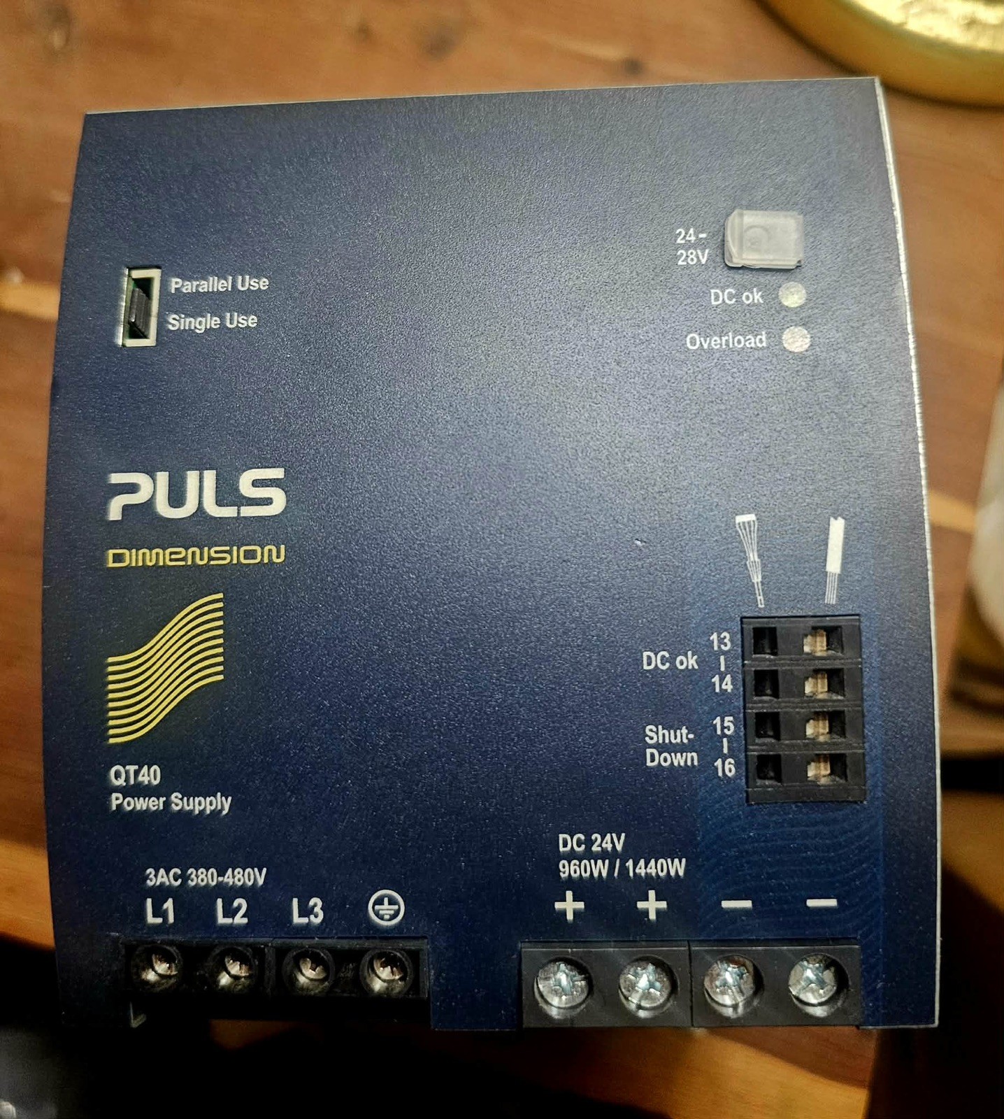 PULS QT40.241 DIN Rail MOUNT POWER SUPPLY 3AC 380-480V 24VDC 960/1440W Tested