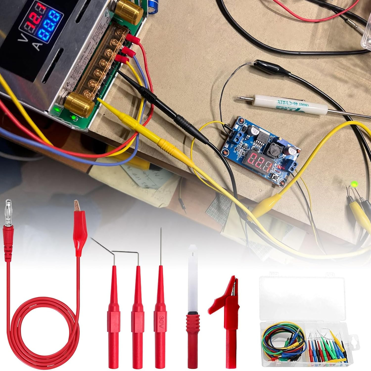 Linkhood 31PCS Automotive Back Probe Kit with Alligator Clip Test Leads
