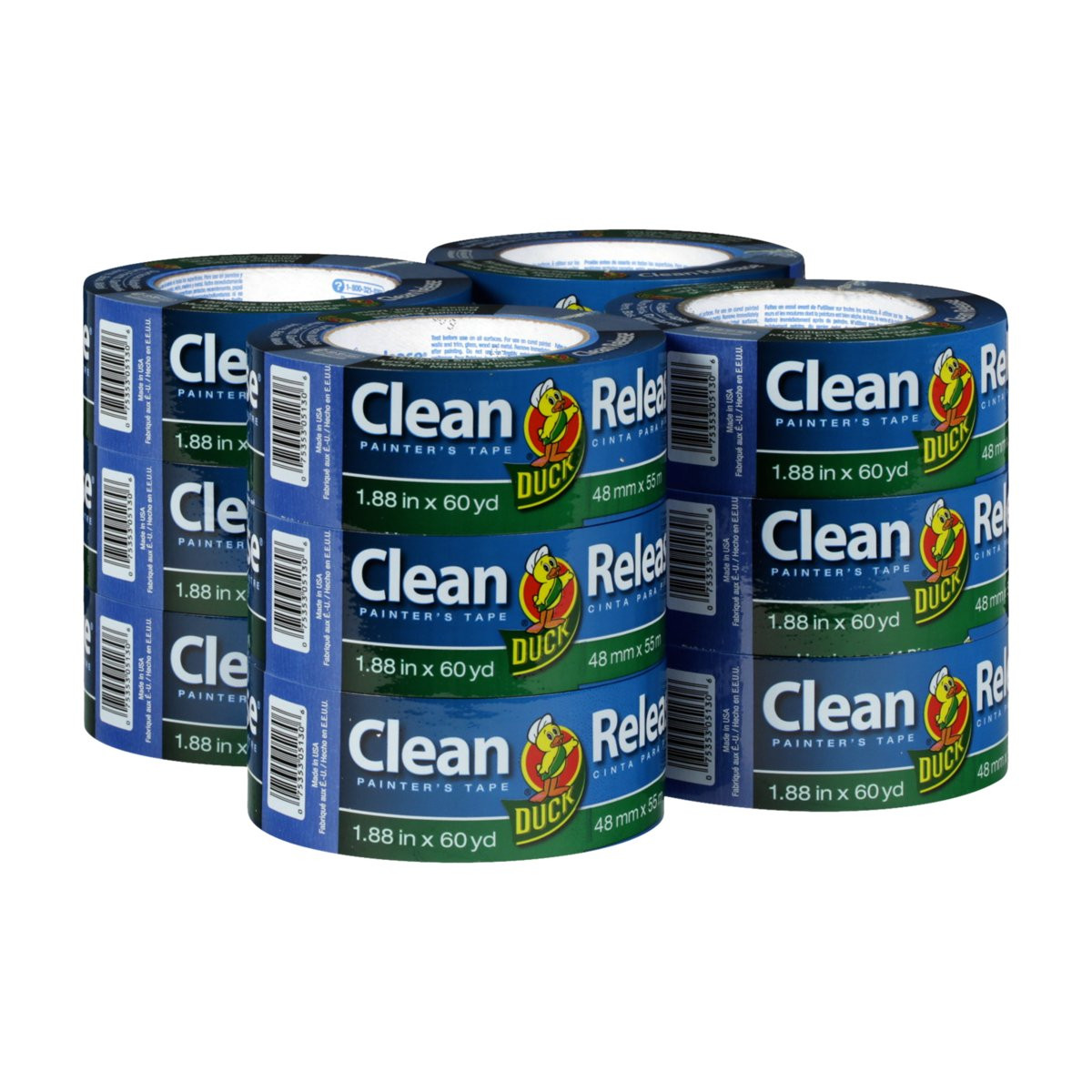 Clean Release Blue Painter’S Tape 2-Inch (1.88-Inch X 60-Yard), 12 Rolls, 720 To