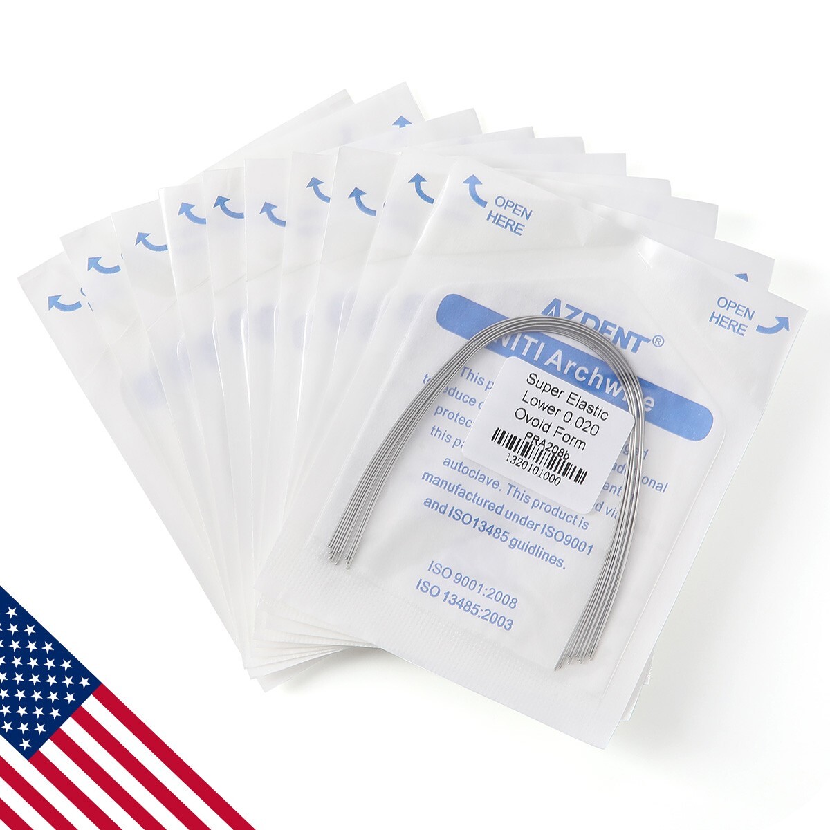 AZDENT Dental Orthodontic Super Elastic Arch Wires Round Niti/Stainless Steel