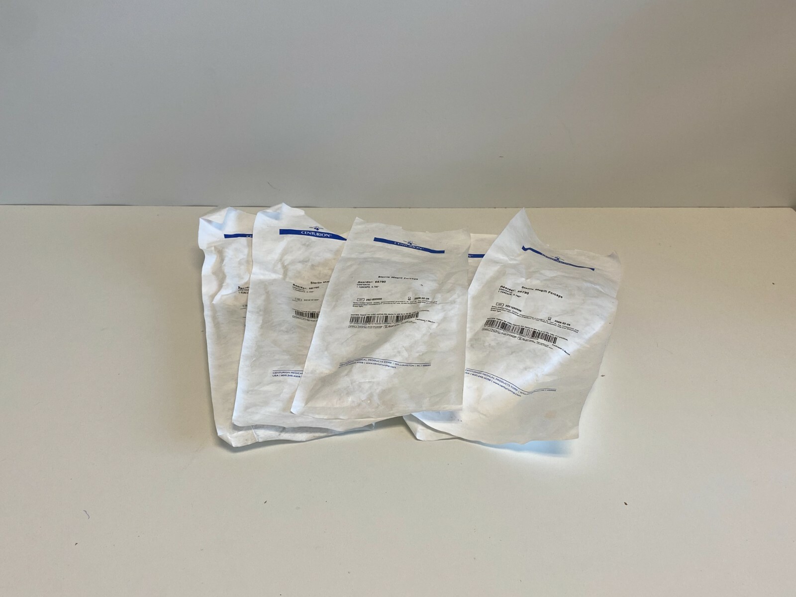 M48: Lot of 5 Centurion Magill Forceps Adult-ref 66790 Exp.2025 Exp.01-2026