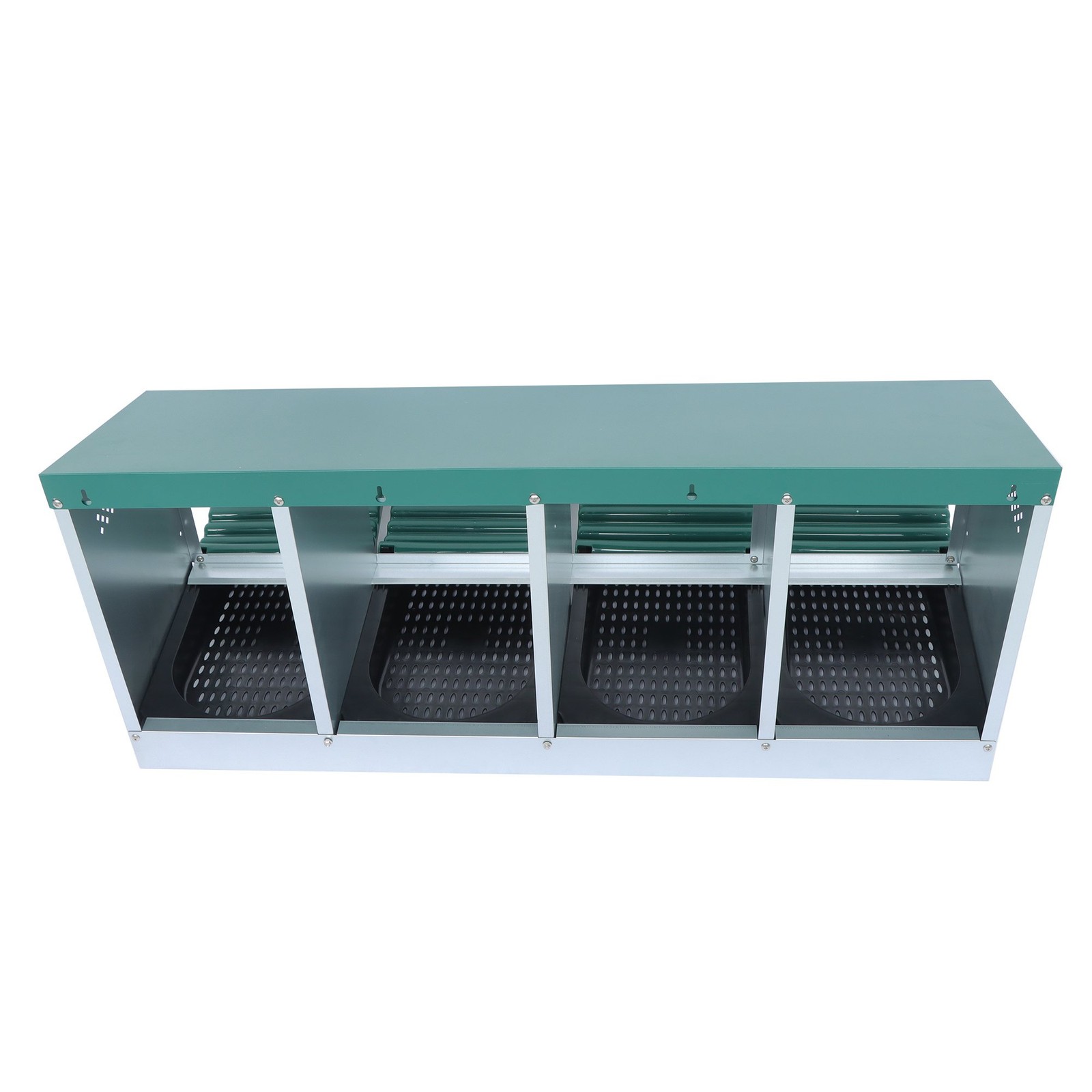 4 Holes Rollout Egg Collection Green Chicken Nest Box Hen Laying Nest Boxes Coop