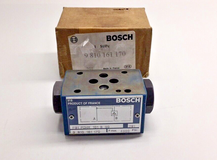 Bosch 9-810-161-170 Check Valve Block 9810161170 FB1-PDHM-101B50