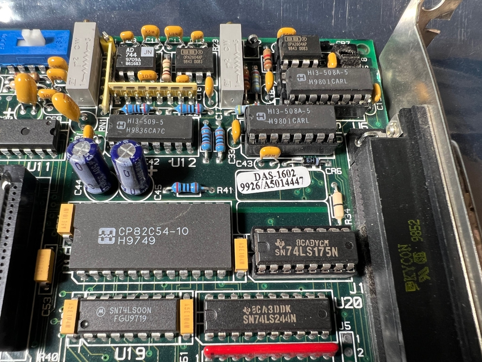 Keithley DAS-1602 100kS/s Analog and Digital I/O Board 8-bit ISA DAQ w/AUX Cable