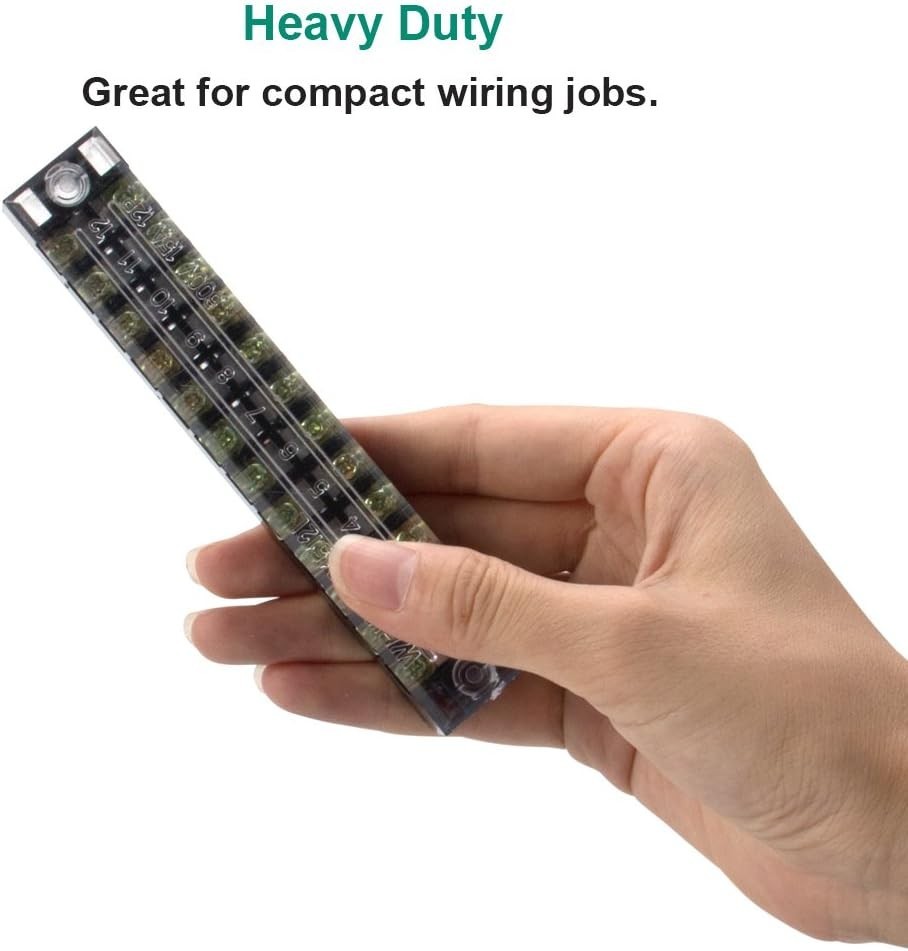 10pcs 5 Sets 12 Positions Dual Row 600V 15A Screw Terminal Strip Blocks with …