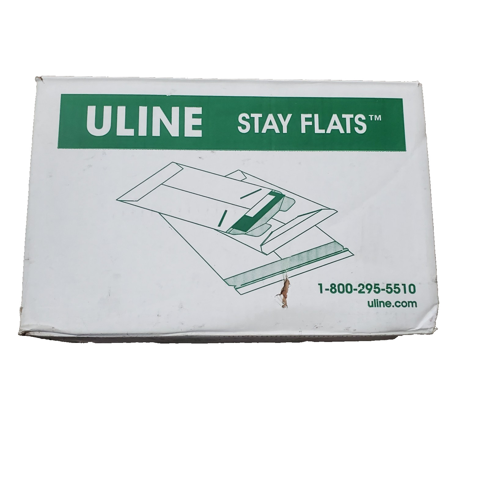 ULine StayFlats 100/case 9″ x 11 1/2″ White Self-Seal S-2215 Brand New Case