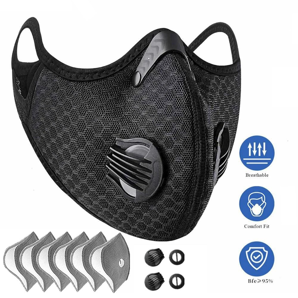 Washable Half Facepiece Face Shield Respirator Reusable Dust Mask With Filters
