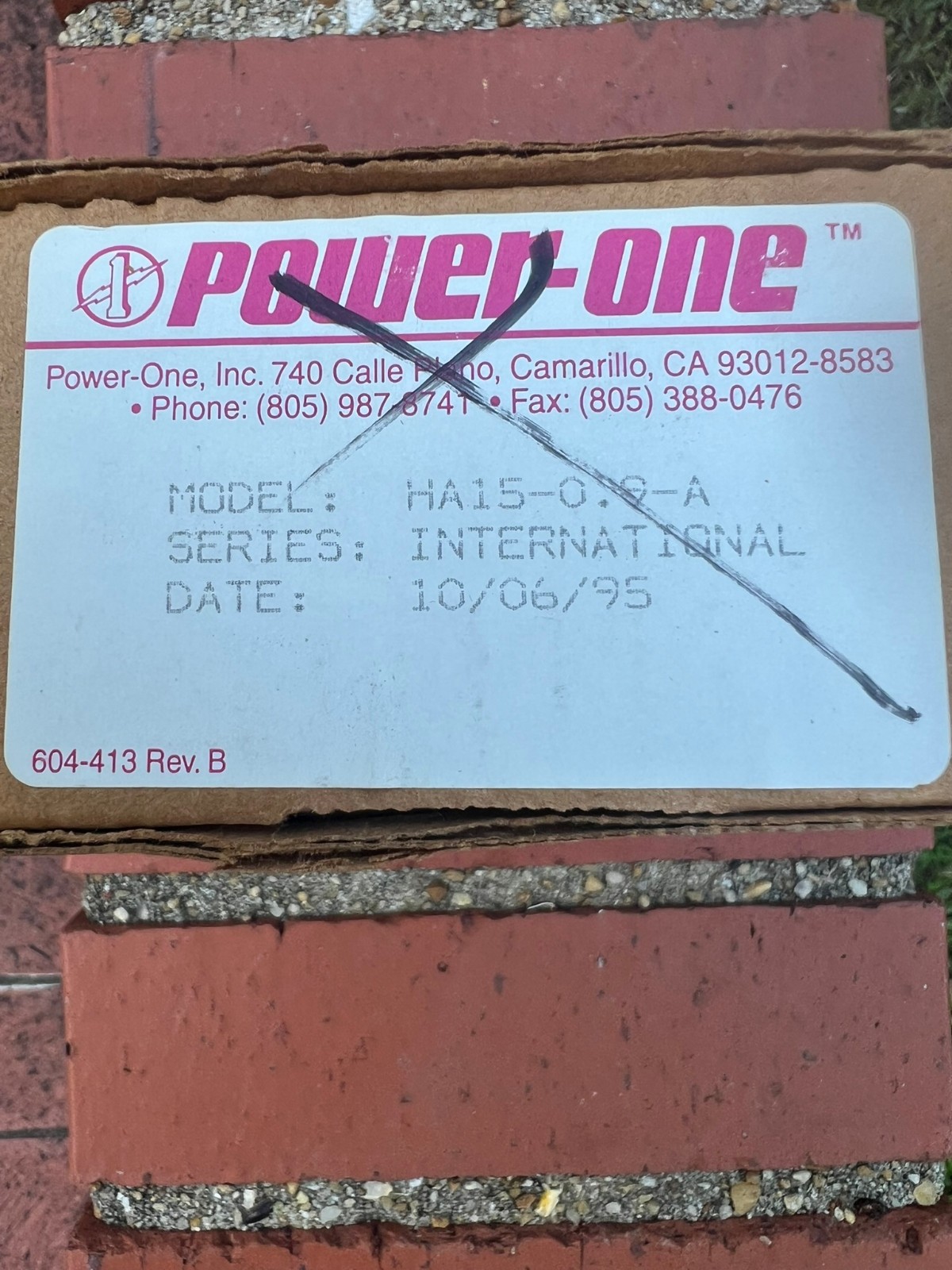 NEW Power-One Linear DC Power Supply HC15-0.9-A 12-15V DC (Old Stock)