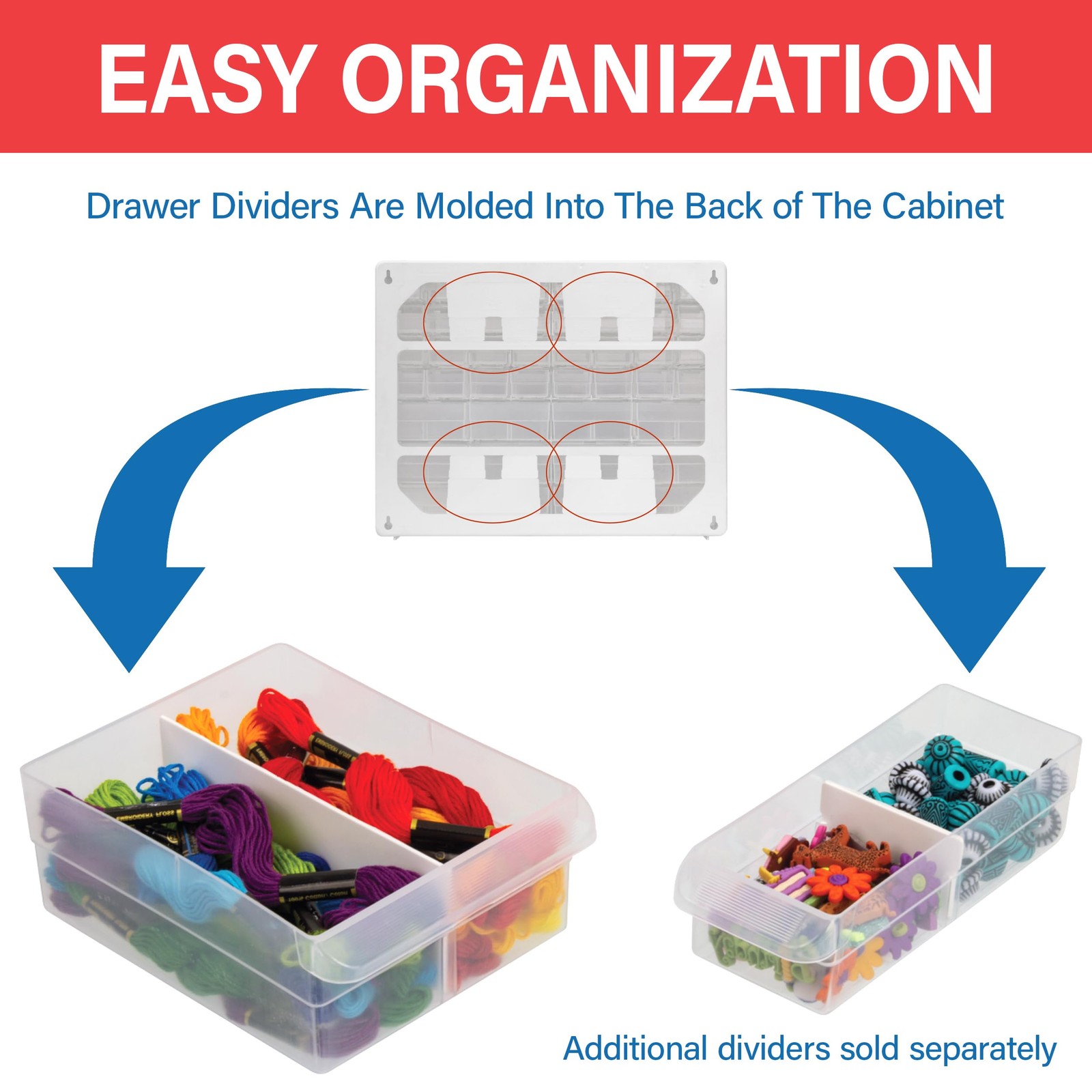 Akro-Mils 24-Drawer Plastic Drawer Storage Cabinet for Garage Organization, Bead