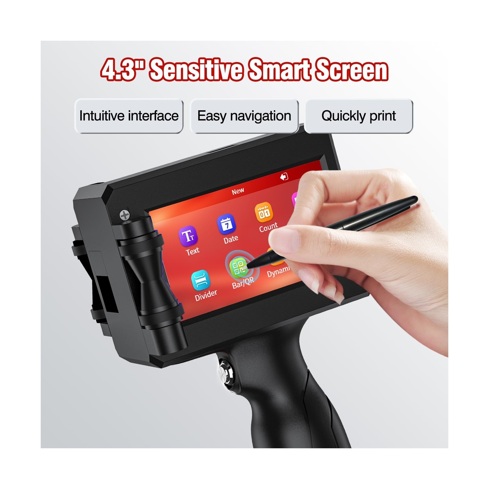 TIKTONER 1580P1 Handheld Inkjet Printer – Quick Dry Black