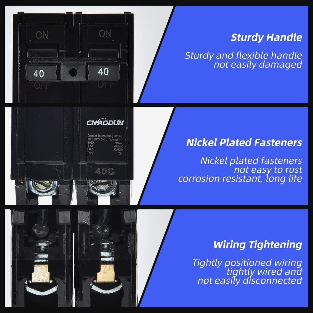 100 Amp 2 Pole Circuit Breaker 120/240V 10KA Plug In Electrical Panel
