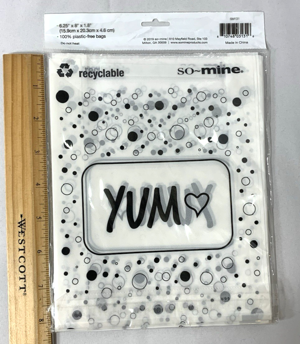 So-Mine Sandwich Bags BPA Free Recyclable No Plastic New Pack of 25