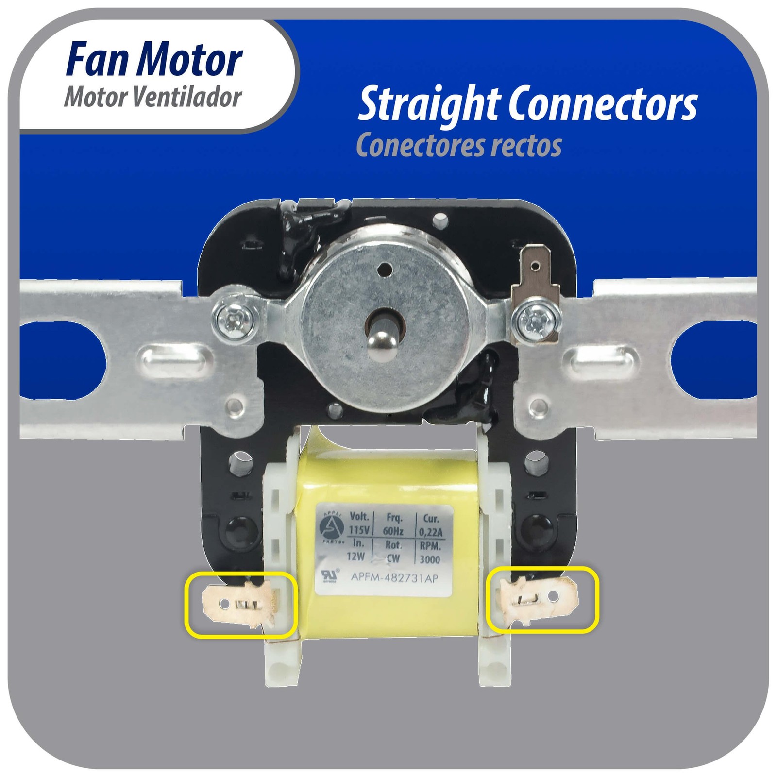 Appli Parts 482731 evaporator Fan Motor replacement kit 343 with Brackets 115V 1