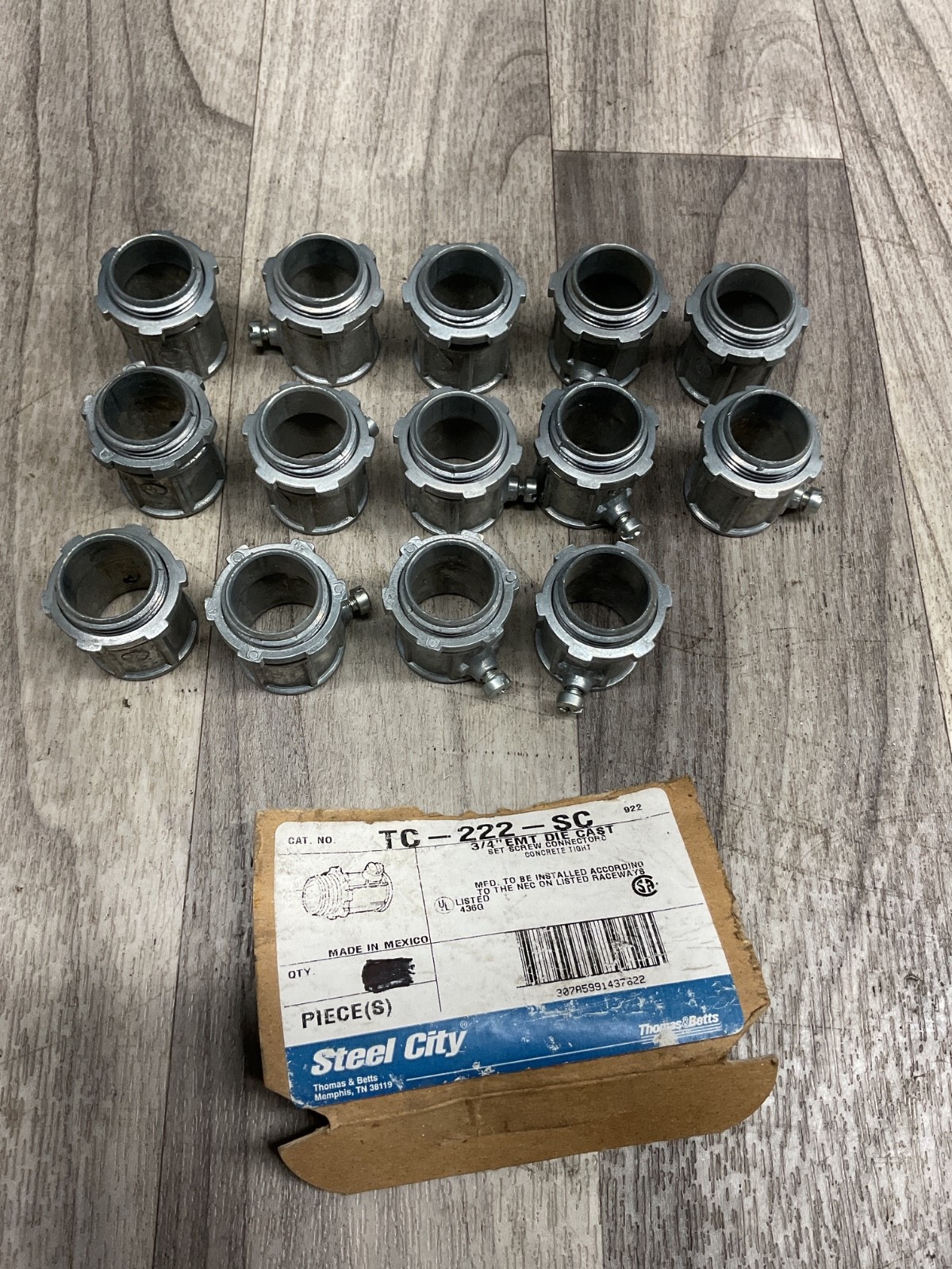 Thomas & Betts Steel City TC-222-SC 3/4″ Screw Connectors *lot of 14* #4009F152S