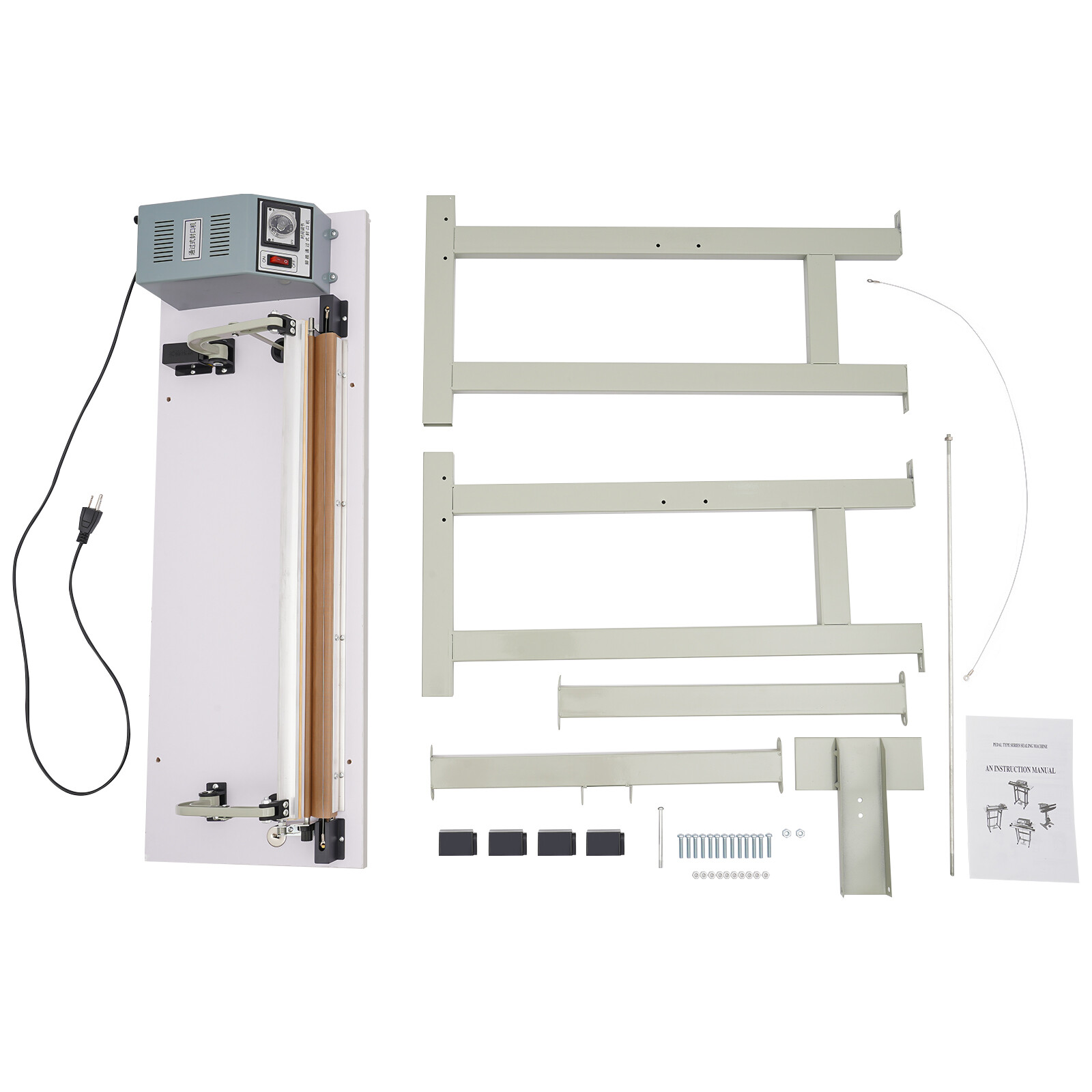 22.83″ Foot Pedal Impulse Sealer Heat Sealing Machine,Plastic Bag Sealer AC 110V