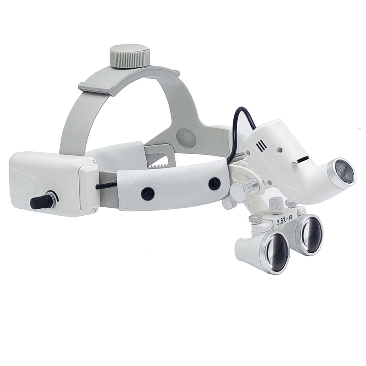 3.5X Dental Surgical Medical Headband Binocular Loupes LED Headlight 5W