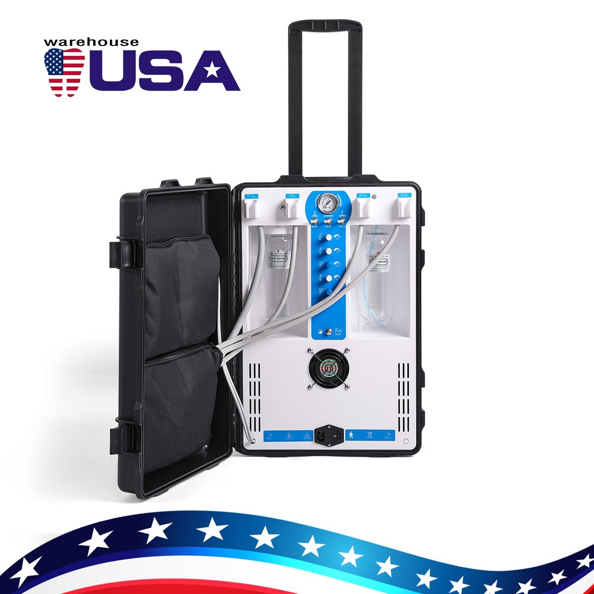 Dental Portable Delivery Unit Mobile System with Air Compressor Scaler/Tubing