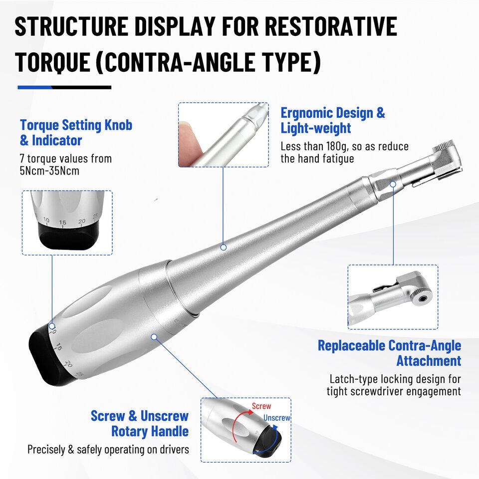 Dental Universal Implant Torque Wrench Drivers Implant Instrument 16pcs Drivers