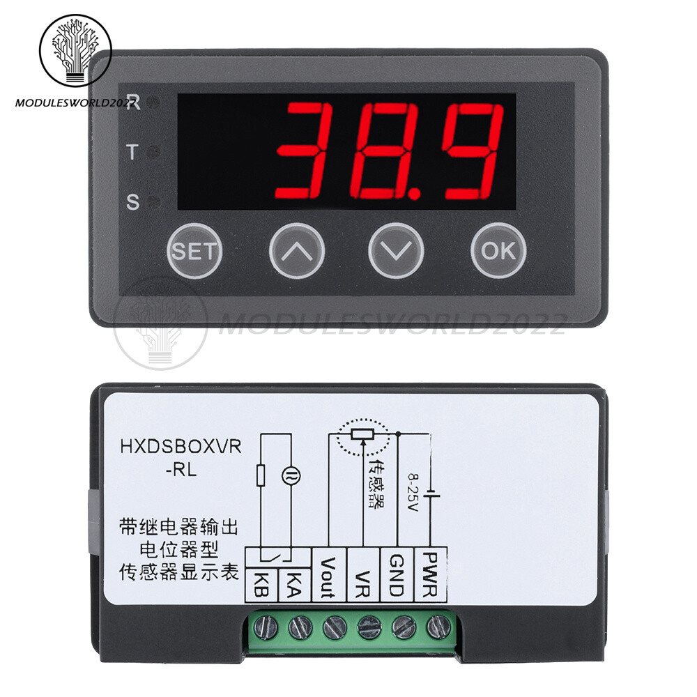 DC 6/8-25V 40/50mA 0.56″ 4-digit Tube Potentiometer Sensor Digital Display Meter