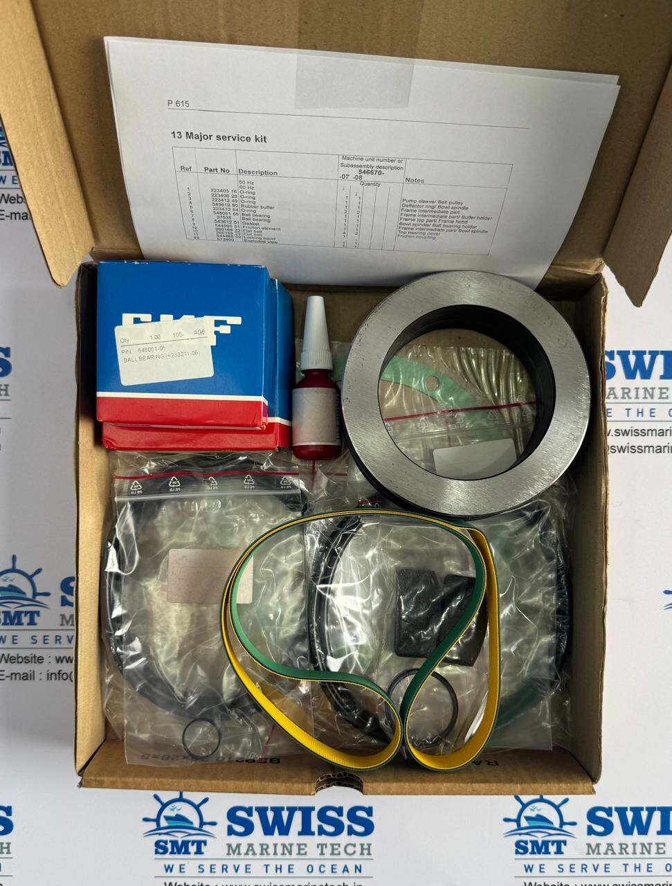 Alfa Laval P-610/P-615/P-100/P-150 Major Service Kit 546670-08 60Hz Brand New