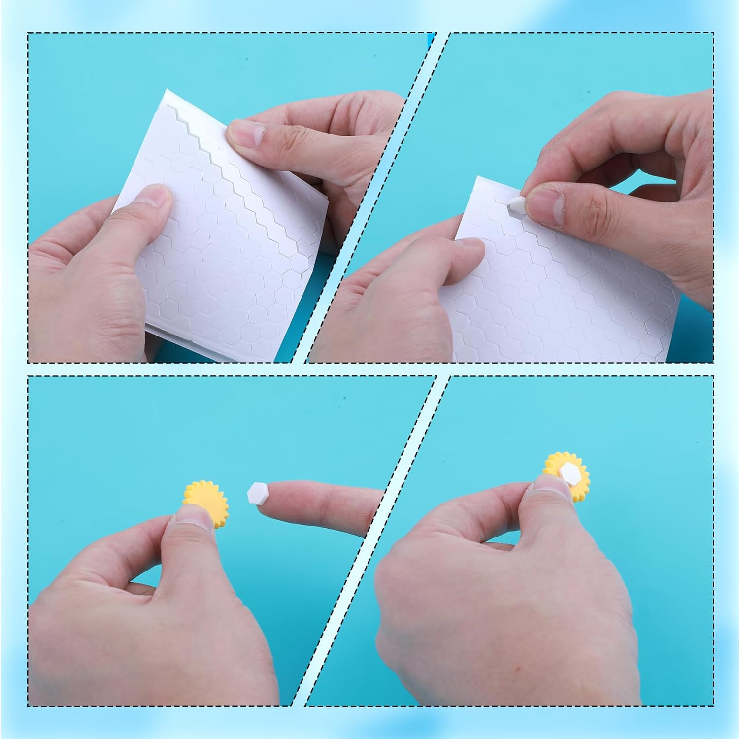 1020PCS Foam Dots Squares 3D Adhesive Pads Double Sided for Crafts Scrapbooking