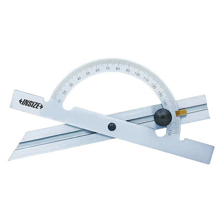 Insize 4797-100 Protractor, 5-7/8″ L, Lcd, Carbon Steel