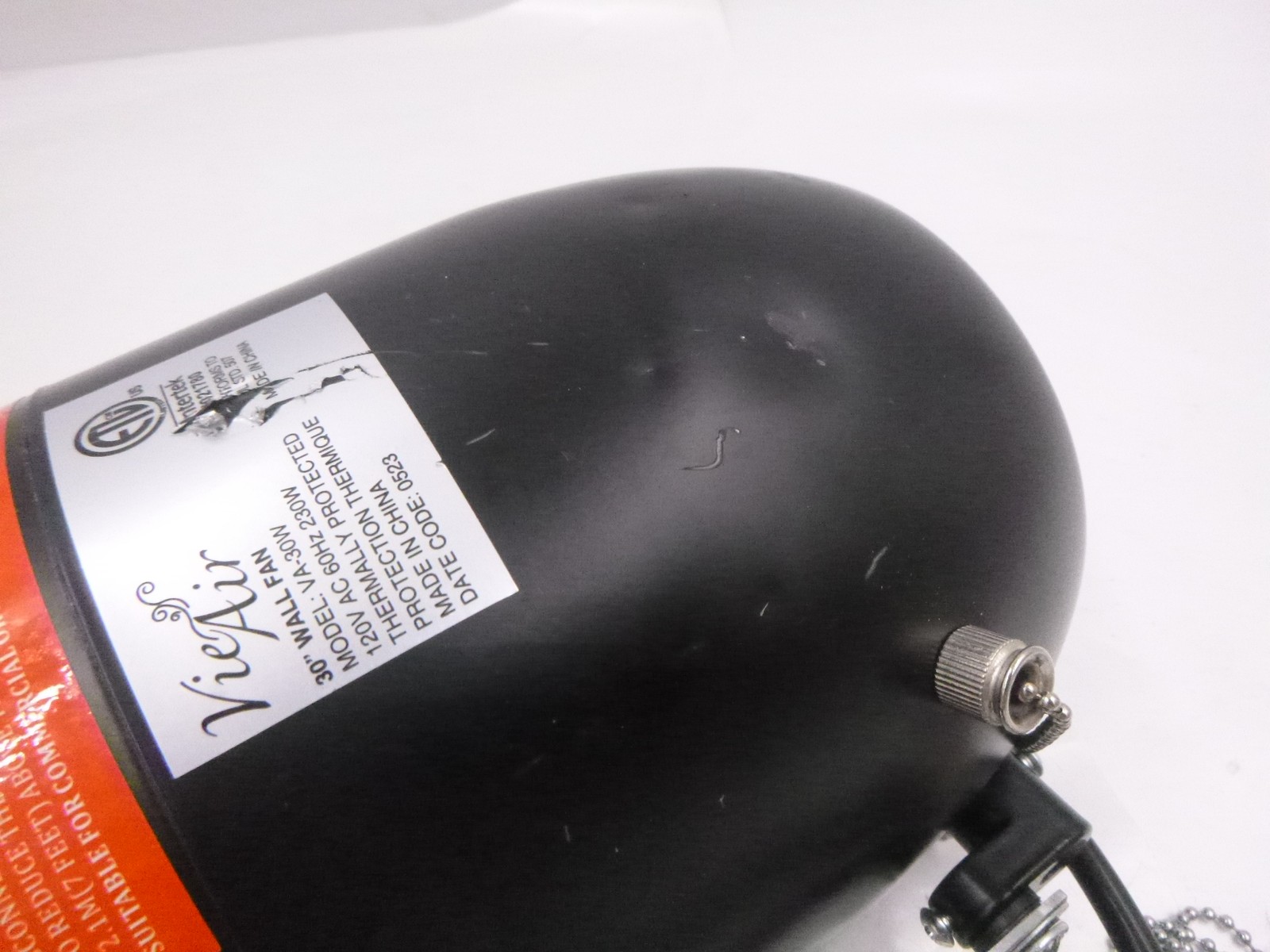 Vie Air VA-30W 30″ Oscillating Fan Motor For Commercial Tilting Wall Fan SEE DES