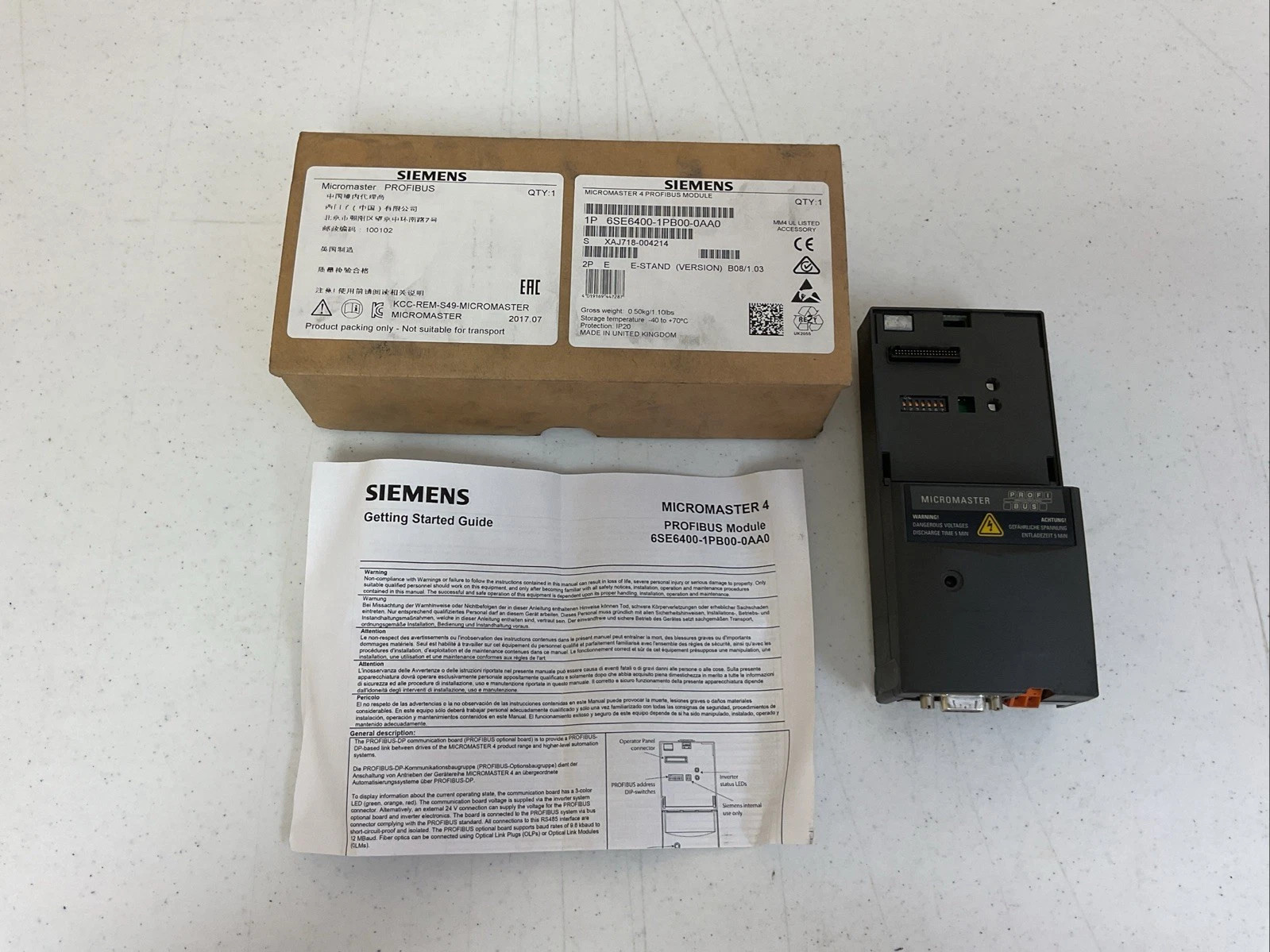 6SE6400-1PB00-0AA0 New Original SIEMENS 6SE6400-1PB00-0AA0 SAME DAY SHIPPING
