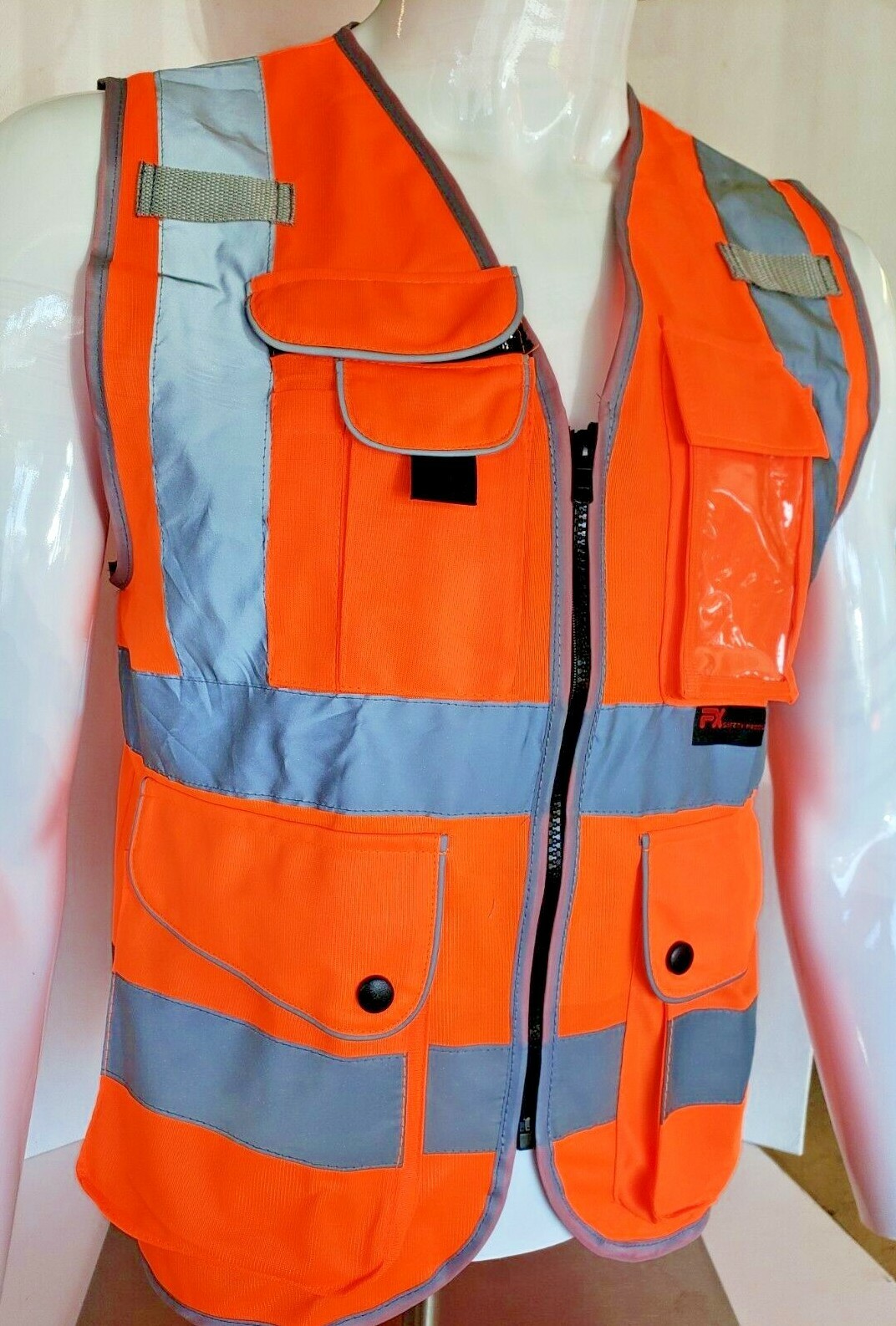 Class 2 Hi Visibility Reflective Orange Safety Vest (Small to 2XL)