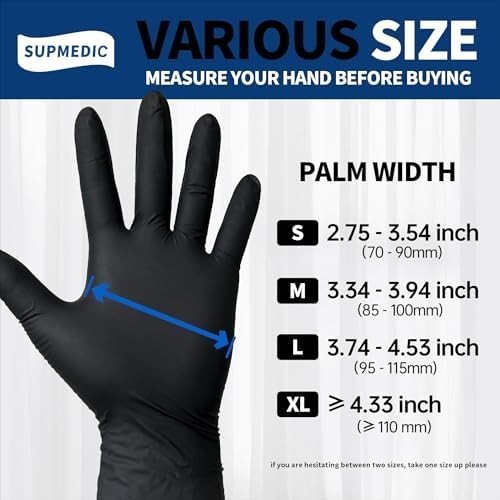 Supmedic Medical Soft Max™ Black Nitrile Disposable Gloves,
