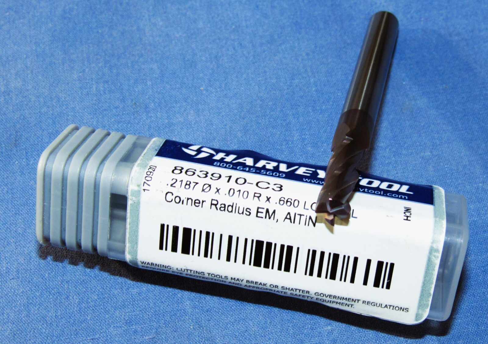 New Harvey Tool Carbide end mill 7/32 Dia. x .660 LOC 0.010″ cr 4 Flt