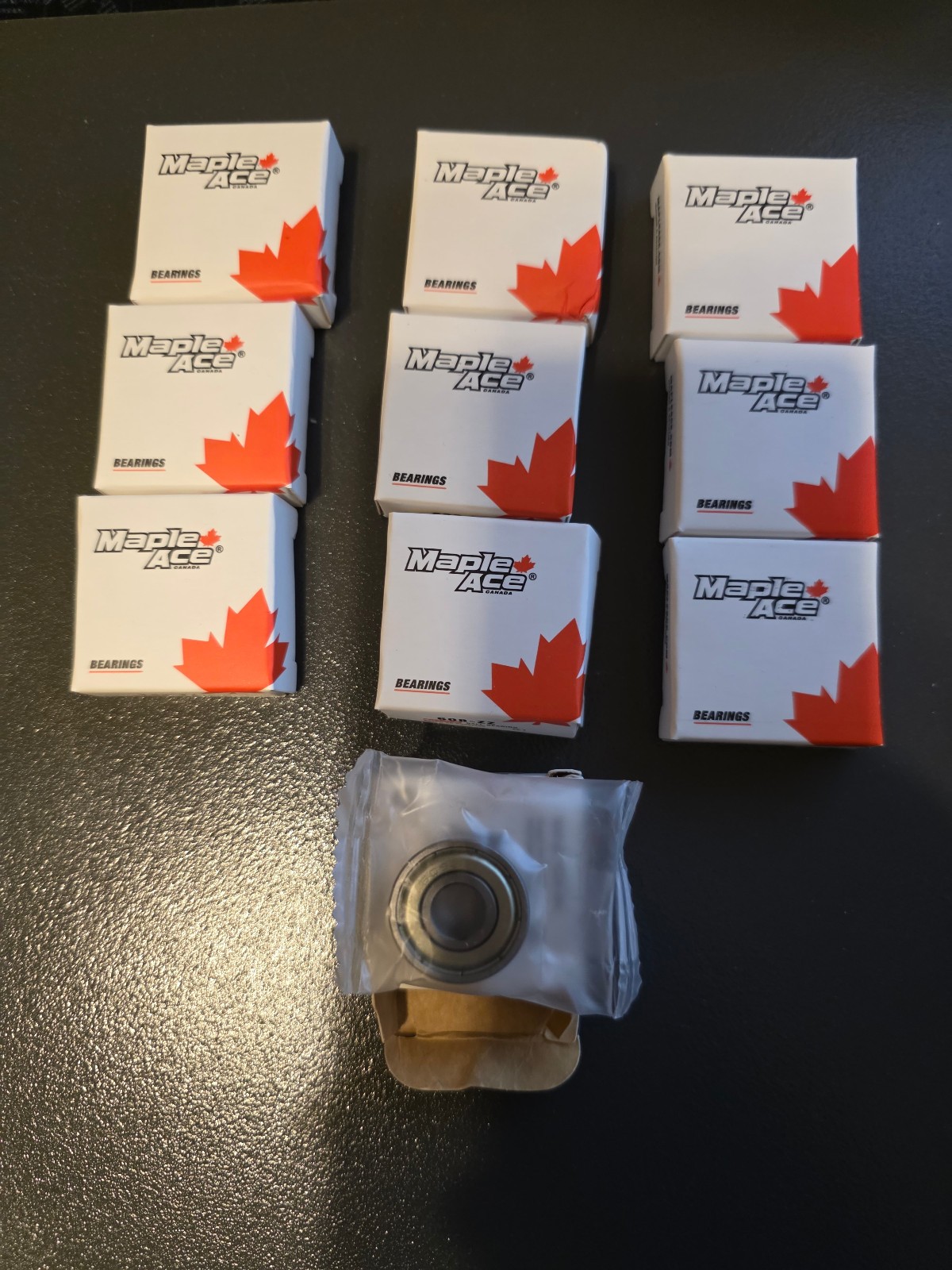 10 Pack Maple Ace Bearing 608-zz (10 Bearings) new, unpacked