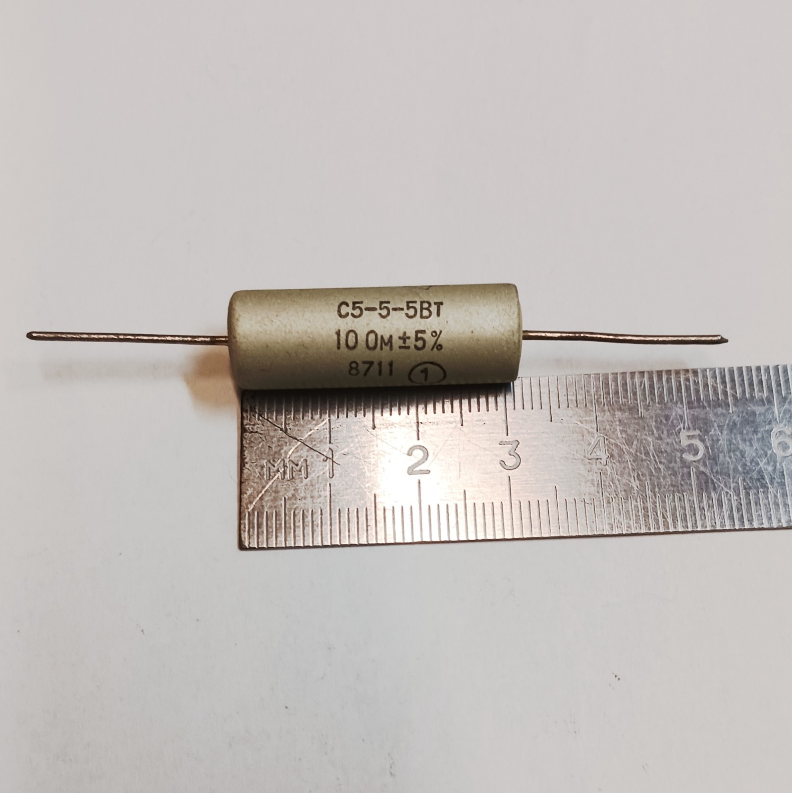 5pcs Vintage Soviet Power Resistor C5-5, 10Ω, 5W – Made in USSR
