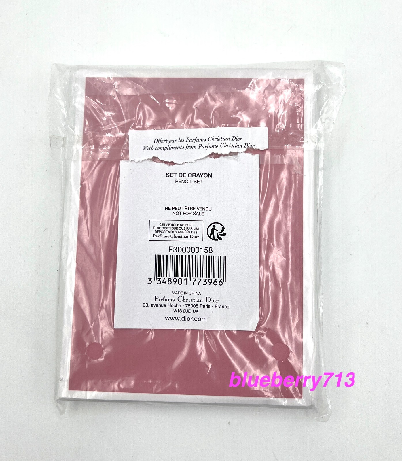New in Box! Dior Note Memo Pads Notebook With Crayon Color Pencil Set