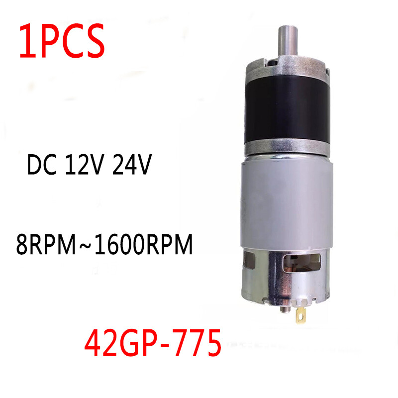 42GP-775 DC 12V 24V Planetary Gearbox Reduction Motor High Torque 8RPM~1600RPM