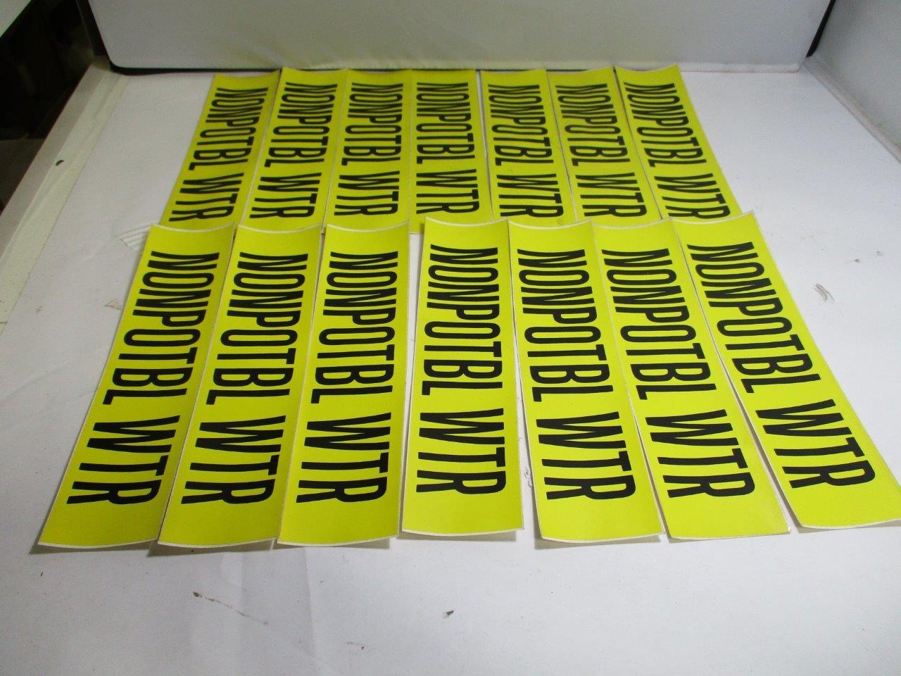 NON POTABLE WATER Pipe Markers 14 Count