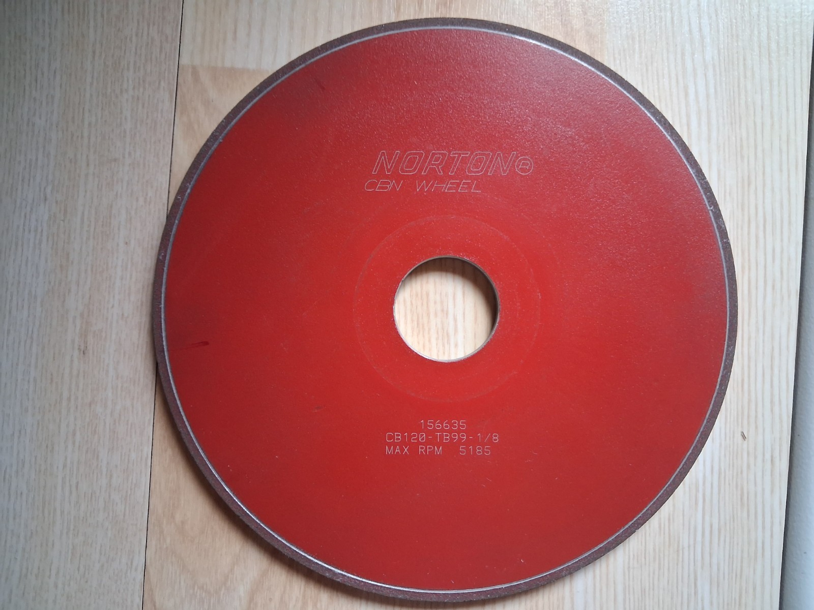 NORTON CBN 1A1 Wheel CB120-TB99-1/8 7 X 1/4 X 1-1/4″ 120 Grit Max RPM 5185